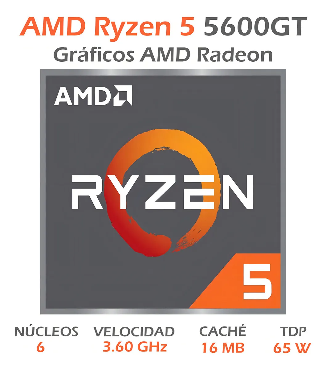 Procesador Amd Ryzen 5 5600gt 6 Núcleos Am4 Gráfica Radeon